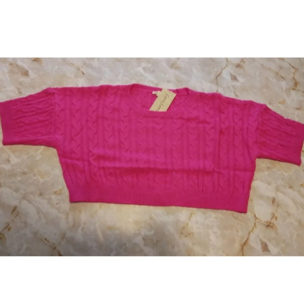 Fuchsia- 2pc Knit Shorts Set - Picture 9 of 11